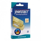 Лейкопластырь "Унипласт" бактерицидный Незаметный ("RGB") 1.9см*7.2см набор N20x1 Верофарм/Воронеж РОС 