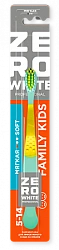 ЗероВайт Зубная щетка детская Family kids soft 5-14 лет мягкая №1 