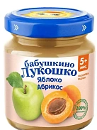 Пюре "Бабушкино лукошко" Яблоко, абрикос 100г №1 