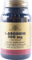 L-Аргинин капс 500мг бан N50x1 Solgar Vitamin США 