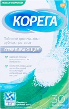 Корега табс Дентал Вайт таблетки отбеливающие для зубных протезов №30*1 