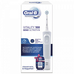 Набор ORAL-B (З/щетка Vitlty D100.413.1 PRO SensUlt тип3710+З/нить Pro-Expert ClinLine ПрохлМята) N1