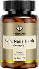 Tetralab Комплекс для кожи, волос и ногтей (БАД) тб 1700мг №60 