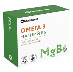  Биафишенол Омега3 Магний В6 (БАД) капс 0.35г N80 