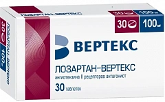  Лозартан-Вертекс тб 100мг N30 