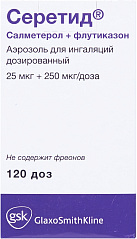Серетид аэр 25мкг/250мкг/доза 120 доз N1 