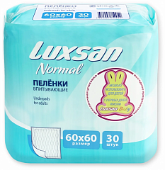  Пеленка для урологических больных "Luxsan" basic/normal 60-60см N30 