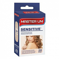  Лейкопластырь Master Uni Sensitive бактерицидный на нетканой основе N20 