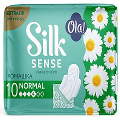  Прокладки гигиенические "Ola" Silk sense Normal Ромашка N10 