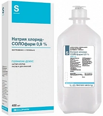  Натрия хлорид-СОЛОфарм р-р д/и 0.9% 400мл N1 