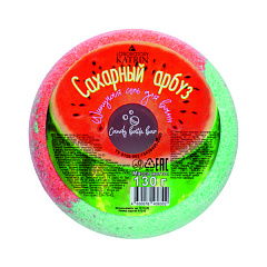  Соль для ванн шипучая Пончик Candy baht bar "Сахарный арбуз" 130г N1 
