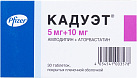 Кадуэт тб п/о 5мг+10мг №30*1 