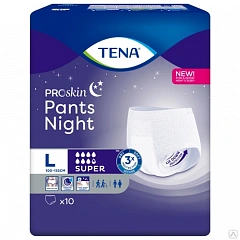  Подгузники-трусы "Tena" Pants Night Super L N10 