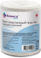 Бинт эластичный компрес. Интекс Лайт "Клинса" средней растяжим 8см*3м №1 
