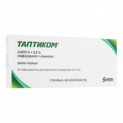  Таптиком капли глазные 0.0015%+0,5% N30 
