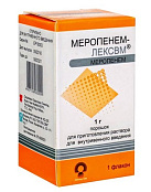 Меропенем-ЛЕКСВМ пор д/р-ра в/в 1г 1г фл пач карт N1x1 Интерфарма РОС 