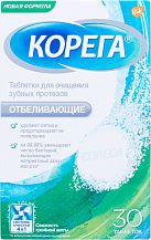 Корега табс Дентал Вайт таблетки отбеливающие для зубных протезов №30*1 