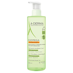 Гель 2в1 для тела и волос "A-Derma" Exomega Control смягчающий очищающий 500мл N1 