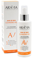  Гель для кожи "Aravia Laboratories" очищающий с aha&bha кислотами. 150мл N1 